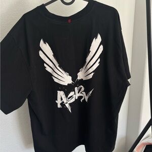 ASRV Kids Black Tee with White Wing Graphic